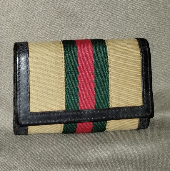GUCCI KEY HOLDER CARD HOLDER SMALL WALLET ~ AUTHENTIC ~ UNISEX - Picture 3 of 13
